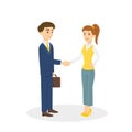 Hand shaking of businessmen. Royalty Free Stock Photo