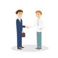 Hand shaking of businessmen. Royalty Free Stock Photo