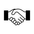 Hand shaking denoting contract icon in trendy style, ready to use vector Royalty Free Stock Photo