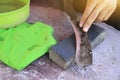 Hand sharpen knife with stone