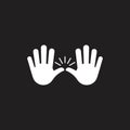 Hand shine clean symbol vector