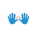 Hand shine clean symbol vector