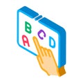 Hand Show Letter isometric icon vector illustration