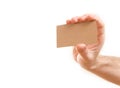 Hand showing blank business card Royalty Free Stock Photo