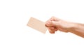 Hand showing blank business card Royalty Free Stock Photo