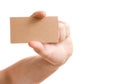Hand showing blank business card Royalty Free Stock Photo