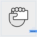 Hand showing card icon - Professional, Pixel-aligned, Pixel Perfect, Editable Stroke, Easy Scalablility