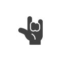 Hand showing devil horns vector icon Royalty Free Stock Photo