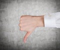 Hand showing thumb down Royalty Free Stock Photo