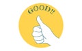 Hand sign icon, good rating good sign