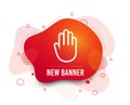 Hand sign icon. No Entry or stop symbol. Vector Royalty Free Stock Photo