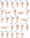 Hand sign language alphabet Royalty Free Stock Photo