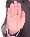 Hand signaling stop Royalty Free Stock Photo