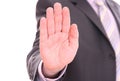 Hand signaling stop Royalty Free Stock Photo