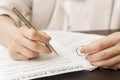 hand signing document. High quality photo Royalty Free Stock Photo