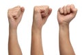 Hand signs. Punch fist isolated on white Royalty Free Stock Photo
