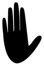 Hand, silhouette vector