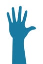 hand silhoutte icon Royalty Free Stock Photo