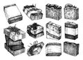 Hand-sketched aromatic soap collection. Vector illustrations of hand-made soap bars. For a beauty salon identity, bathroom or spa