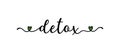 Hand sketched DETOX word as ad, web banner