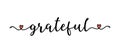 Hand sketched Grateful word as banner. Lettering for poster, label, sticker, flyer, header, card, advertisement