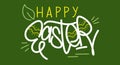 Hand Sketched Happy Easter Vector Typograpy As Logotype, Badge and Icon, Easter Postcard, Card, Invitation, Flyer, Banner Template
