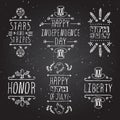 Hand-sketched independence day typographic Royalty Free Stock Photo