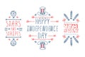 Hand-sketched independence day typographic Royalty Free Stock Photo