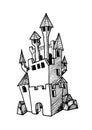 Hand Sketched Medieval Castle