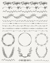 Hand Sketched Seamless Borders, Frames, Dividers