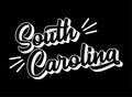 Hand sketched SOUTH CAROLINA text. 3D vintage, retro lettering for poster, sticker, flyer, header, card, clothing, wear Royalty Free Stock Photo