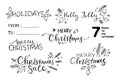 Hand sketched vector illustrations - 7 ready to use christmas