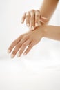 Hand Skin Care. Closeup Of Beautiful Woman Hands With Manicure Royalty Free Stock Photo