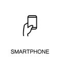 Hand with smarphone, tablet icon