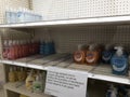 Empty Hand Soap Racks at Denver Target During Corona Virus COVID-19 Outbreak 2020