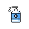 Hand soap sanitizer bottle icon vector sign symbol Royalty Free Stock Photo