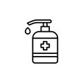 Hand soap sanitizer bottle icon vector sign symbol Royalty Free Stock Photo