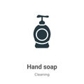 Hand soap vector icon on white background. Flat vector hand soap icon symbol sign from modern cleaning collection for mobile Royalty Free Stock Photo