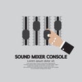 Hand With Sound Mixer Console Royalty Free Stock Photo