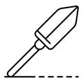 Hand spade icon, outline style