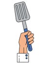 hand with spatula icon