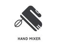 Hand Speed Mixer Vector Element or Glyph Icon, Illustration