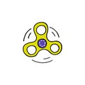 Hand spinner doodle icon Royalty Free Stock Photo