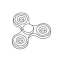 Hand spinner doodle icon