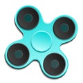 Hand spinner edc. Fidget toy for increased focus, stress relief. Vector. Royalty Free Stock Photo