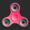Hand spinner edc. Fidget toy for increased focus, stress relief. Vector. Royalty Free Stock Photo