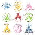 Hand spinner labels and logos