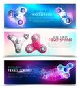 Hand Spinner Toys Horizontal Banner Set