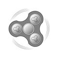 Hand spinner. Vector image of a rotating product. Logo for mobile application, website design.