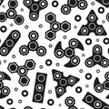 Hand Spinners icons Seamless pattern Royalty Free Stock Photo